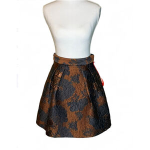 ✨ Eva Franco Metallic Jacquard A-Line Skirt – Size 2 -NWT✨